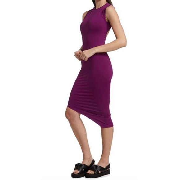 SIMON MILLER Pica Asymmetric Dress in Plum NWOT Size M/L - Picture 1 of 11